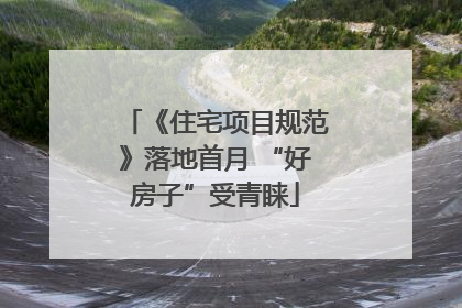 《住宅项目规范》落地首月 “好房子”受青睐