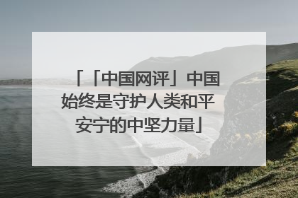 「中国网评」中国始终是守护人类和平安宁的中坚力量