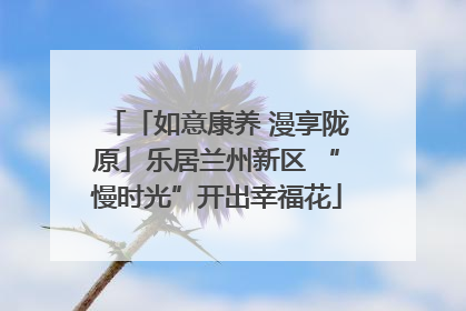 「如意康养 漫享陇原」乐居兰州新区 “慢时光”开出幸福花
