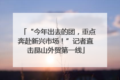 “今年出去的团，重点奔赴新兴市场！”记者直击昆山外贸第一线
