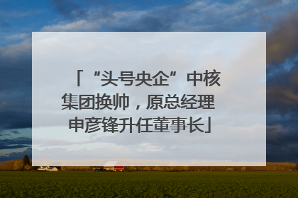 “头号央企”中核集团换帅，原总经理申彦锋升任董事长