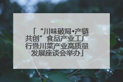 “川味破局•产链共创”食品产业工厂行暨川菜产业高质量发展座谈会举办