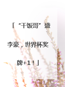 “干饭哥”盛李豪，世界杯奖牌+1！