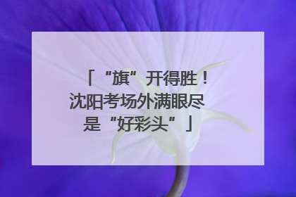 “旗”开得胜！沈阳考场外满眼尽是“好彩头”