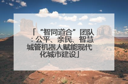 “智同道合”团队：公平、亲民、智慧城管机器人赋能现代化城市建设