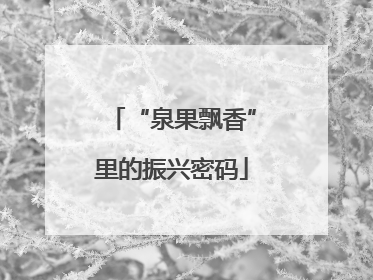 “泉果飘香”里的振兴密码