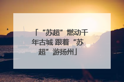 “苏超”燃动千年古城 跟着“苏超”游扬州