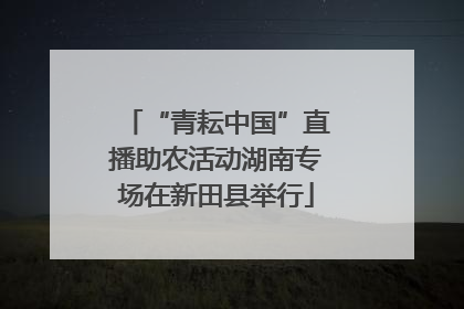 “青耘中国”直播助农活动湖南专场在新田县举行