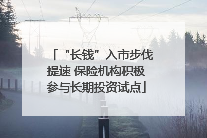 “长钱”入市步伐提速 保险机构积极参与长期投资试点