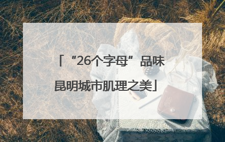 “26个字母”品味昆明城市肌理之美