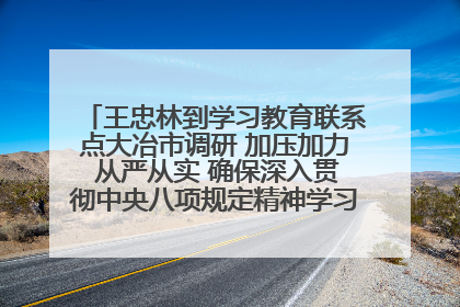 王忠林到学习教育联系点大冶市调研 加压加力 从严从实 确保深入贯彻中央八项规定精神学习教育取得实效