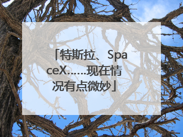 特斯拉、SpaceX……现在情况有点微妙