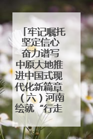 牢记嘱托 坚定信心 奋力谱写中原大地推进中国式现代化新篇章（六）河南绘就“行走河南·读懂中国”新画卷丨牢记嘱托谱新篇