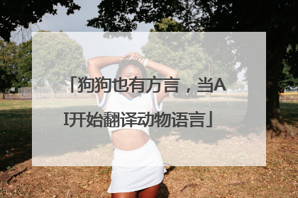 狗狗也有方言，当AI开始翻译动物语言
