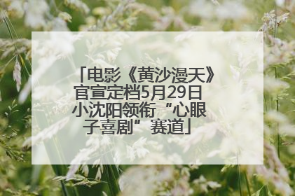 电影《黄沙漫天》官宣定档5月29日 小沈阳领衔“心眼子喜剧”赛道