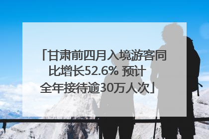 甘肃前四月入境游客同比增长52.6% 预计全年接待逾30万人次