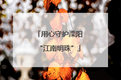 用心守护溧阳“江南明珠”