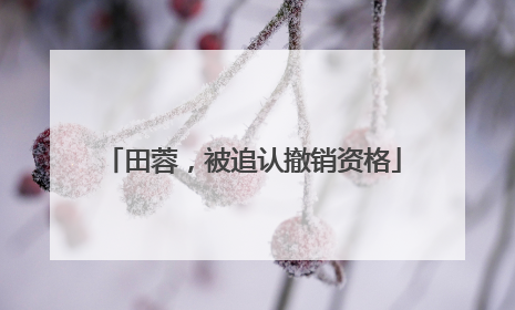 田蓉，被追认撤销资格