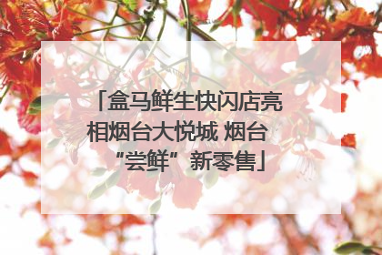 盒马鲜生快闪店亮相烟台大悦城 烟台“尝鲜”新零售