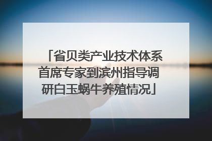 省贝类产业技术体系首席专家到滨州指导调研白玉蜗牛养殖情况