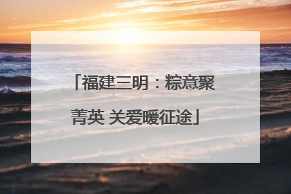 福建三明：粽意聚菁英 关爱暖征途