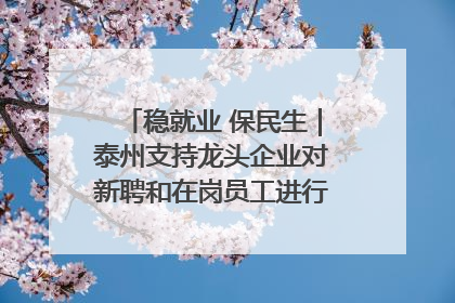 稳就业 保民生｜泰州支持龙头企业对新聘和在岗员工进行实训——到岗就能用 用了就见效