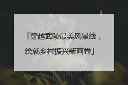 穿越武陵最美风景线，绘就乡村振兴新画卷