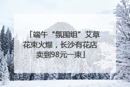 端午“氛围组”艾草花束火爆，长沙有花店卖到98元一束