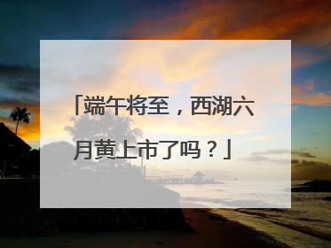 端午将至，西湖六月黄上市了吗？