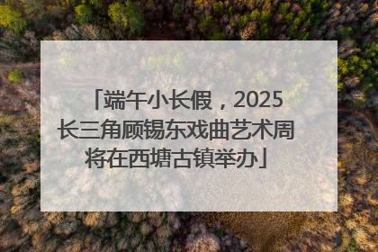 端午小长假，2025长三角顾锡东戏曲艺术周将在西塘古镇举办