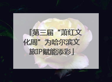 第三届“萧红文化周”为哈尔滨文旅IP赋能添彩