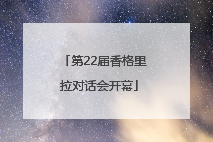 第22届香格里拉对话会开幕