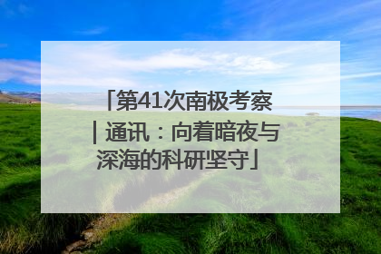 第41次南极考察｜通讯：向着暗夜与深海的科研坚守