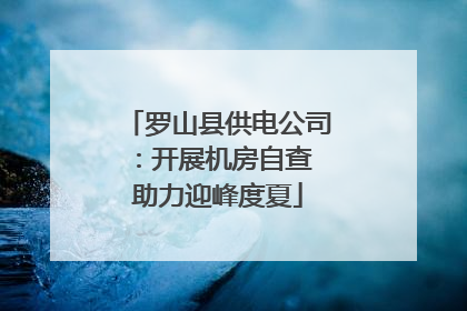 罗山县供电公司：开展机房自查 助力迎峰度夏