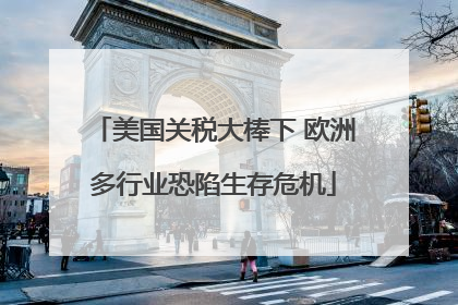 美国关税大棒下 欧洲多行业恐陷生存危机