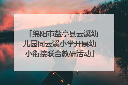 绵阳市盐亭县云溪幼儿园同云溪小学开展幼小衔接联合教研活动