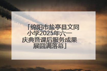 绵阳市盐亭县文同小学2025年六一庆典暨课后服务成果展圆满落幕