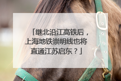 继北沿江高铁后，上海地铁崇明线也将直通江苏启东？