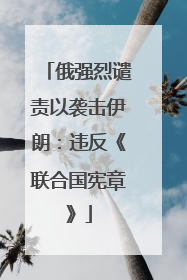 俄强烈谴责以袭击伊朗：违反《联合国宪章》