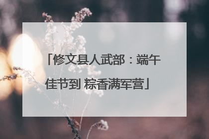 修文县人武部：端午佳节到 粽香满军营