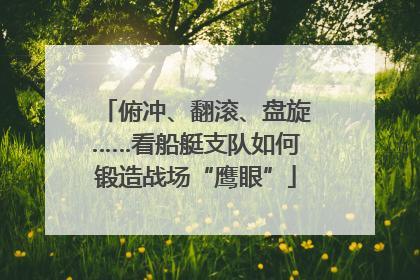 俯冲、翻滚、盘旋……看船艇支队如何锻造战场“鹰眼”