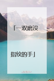 一双磨没指纹的手