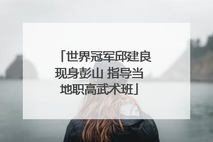 世界冠军邱建良现身彭山 指导当地职高武术班