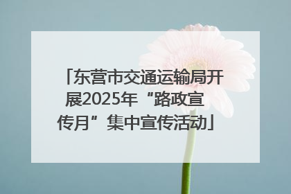 东营市交通运输局开展2025年“路政宣传月”集中宣传活动