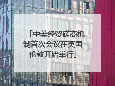 中美经贸磋商机制首次会议在英国伦敦开始举行