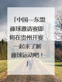 中国—东盟藤球邀请赛即将在贵州开赛 一起来了解藤球运动吧！
