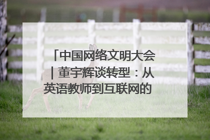 中国网络文明大会｜董宇辉谈转型：从英语教师到互联网的“秦腔”之路
