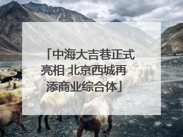 中海大吉巷正式亮相 北京西城再添商业综合体