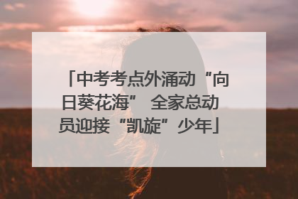 中考考点外涌动“向日葵花海” 全家总动员迎接“凯旋”少年