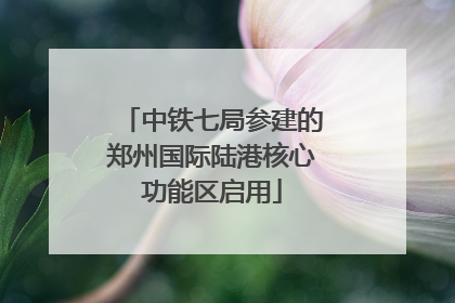 中铁七局参建的郑州国际陆港核心功能区启用